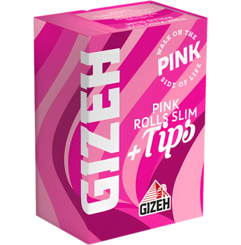 GIZEH - Pink Rolls + Tips (5m Rolle + 20 Filter-Tips)